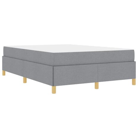 Boxspring bed Lichtgrijs en Wit en Lichtgrijs 160 x 200 cm Stof 2