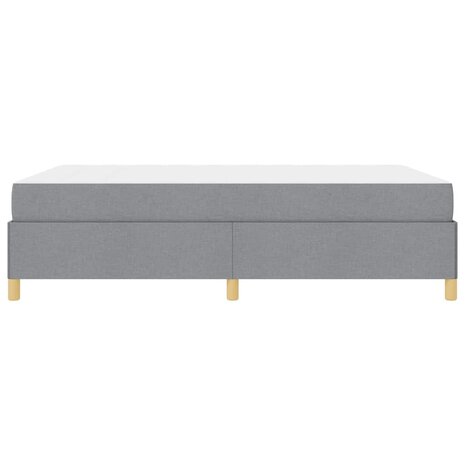 Boxspring bed Lichtgrijs en Wit en Lichtgrijs 160 x 200 cm Stof 8