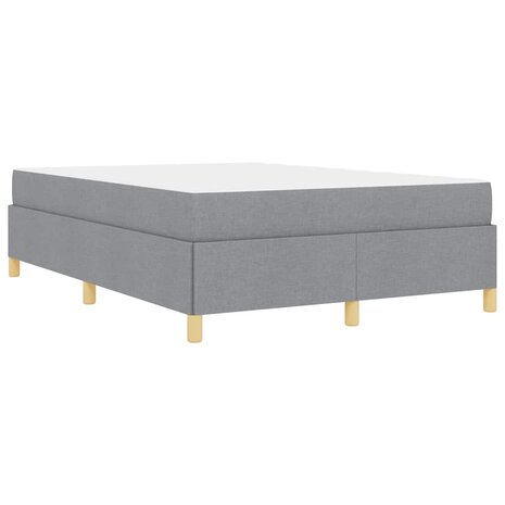 Boxspring bed Lichtgrijs en Wit en Lichtgrijs 160 x 200 cm Stof 9