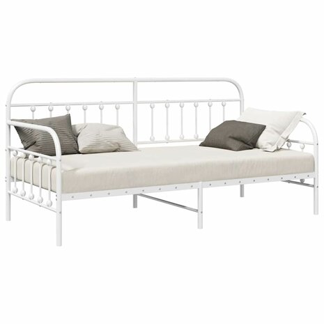 Slaapbank 100x190 cm staal wit 2