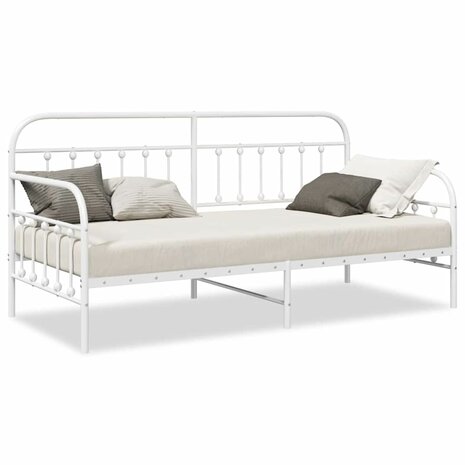Slaapbank 100x190 cm staal wit 3