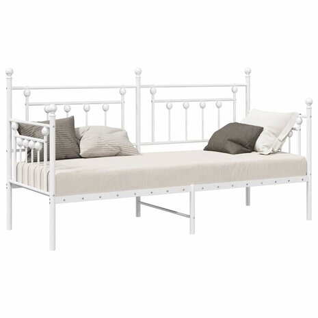 Slaapbank 80x200 cm staal wit 2