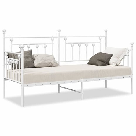 Slaapbank 80x200 cm staal wit 3