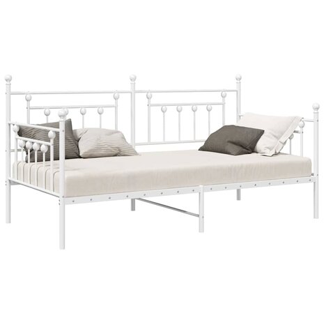 Slaapbank 90x190 cm staal wit 2