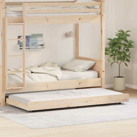 Bedbank met Wielen 90x190 cm van Massief Grenenhout 1