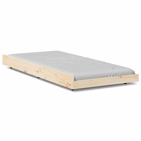Bedbank met Wielen 90x190 cm van Massief Grenenhout 3