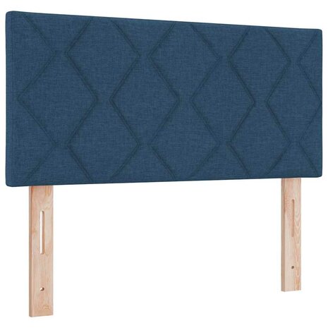 Boxspring Bed met Matras Blauw 120x200 cm Stof 6