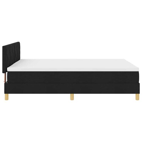 Boxspringbed met Matras Zwart 140x200 cm Stof 8