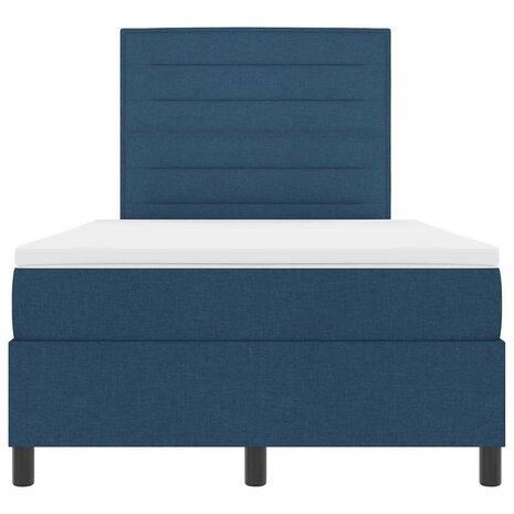 Boxspring Bed met Matras Blauw 120x200 cm Stof 7