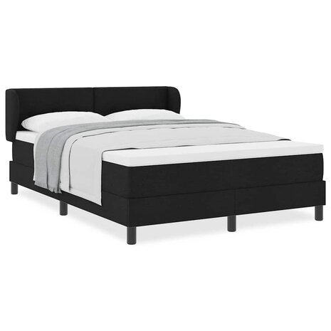 Boxspringbed met matras stof zwart 140x200 cm 3