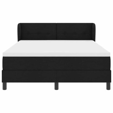 Boxspringbed met matras stof zwart 140x200 cm 7