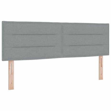 Boxspring Bed met Matras in Lichtgrijs, 140 x 190 cm Stof 5