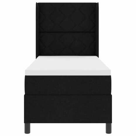 Boxspringbed met matras stof zwart 80x200 cm 6