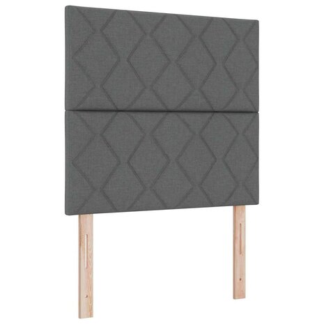 Boxspringbed met matras stof donkergrijs 100x200 cm 6