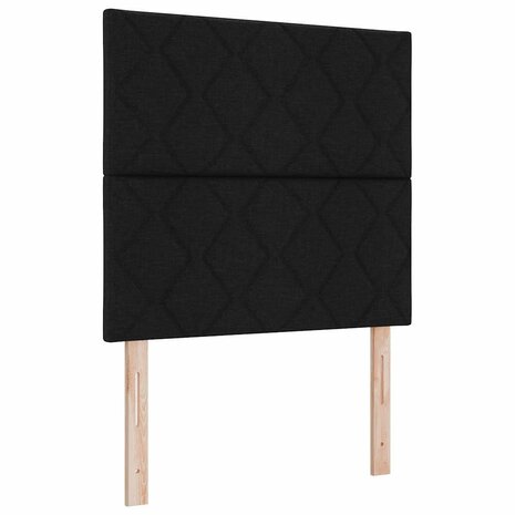 Boxspringbed met matras stof zwart 100x200 cm 6