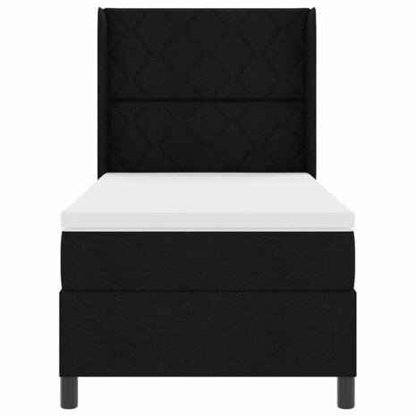 Boxspringbed met matras stof zwart 100x200 cm 7