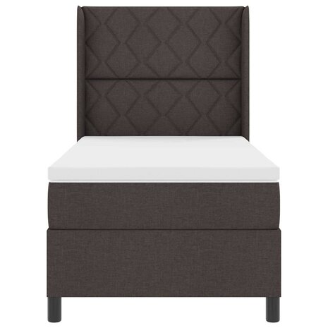 Boxspringbed met matras stof donkerbruin 100x200 cm 7