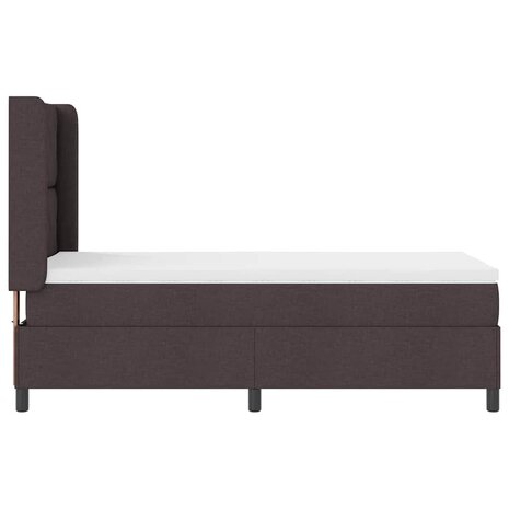 Boxspringbed met matras stof donkerbruin 100x200 cm 8