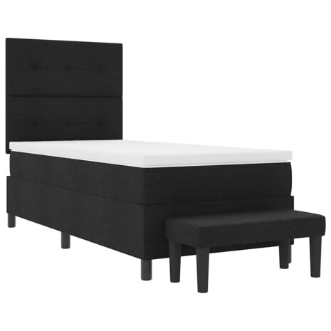 Boxspring Bed met Matras & Bank Zwart 80x200 cm Stof 7