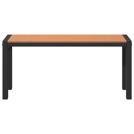 Tuinbank 100 cm staal en WPC bruin en zwart 3