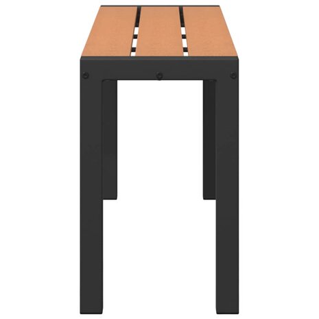 Tuinbank 100 cm staal en WPC bruin en zwart 4