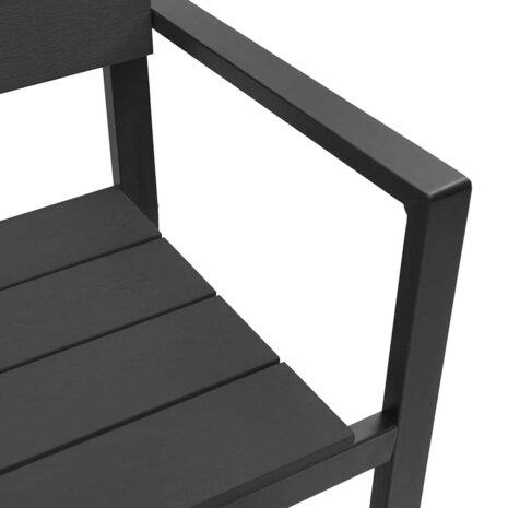 Tuinbank staal en WPC zwart 6
