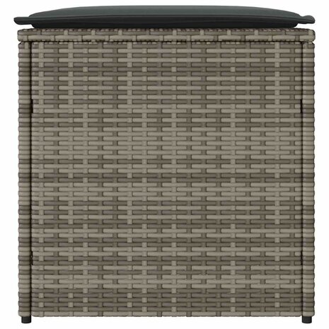 Kussenbox Grijs 50x50x50 cm van Poly Rattan 5