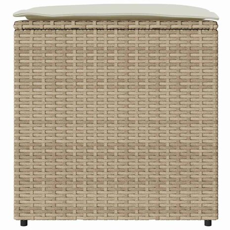 Kussenbox Beige 50x50x50 cm van Poly Rattan 4