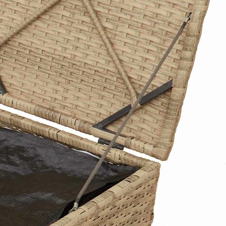 Kussenbox Beige 50x50x50 cm van Poly Rattan 7