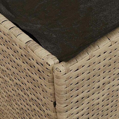 Kussenbox Beige 50x50x50 cm van Poly Rattan 8