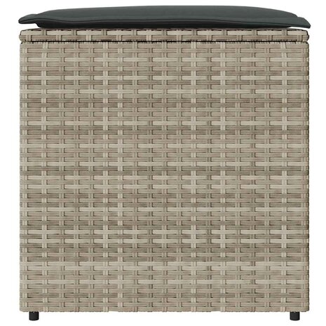 Kussenbox Lichtgrijs 50x50x50 cm van Poly Rattan 4