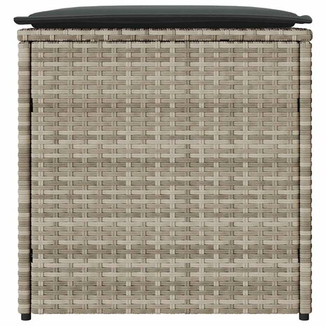 Kussenbox Lichtgrijs 50x50x50 cm van Poly Rattan 5