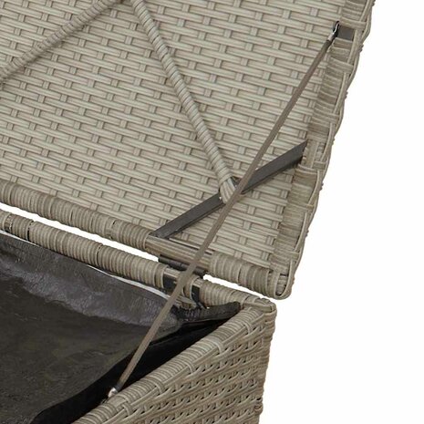Kussenbox Lichtgrijs 50x50x50 cm van Poly Rattan 7