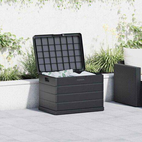 Tuinbox 77,5x54,5x53 cm 170 L kunststof grijs 3