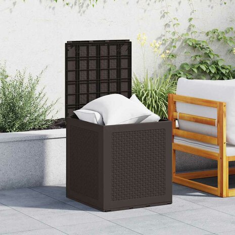 Tuinopbergbox 55x53x57 cm polypropeen bruin 3