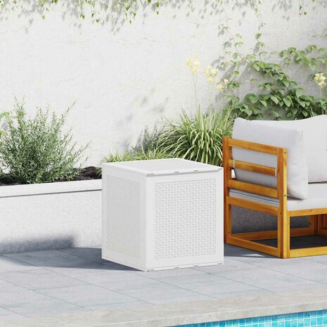 Tuinopbergbox 55x53x57 cm polypropeen wit 1