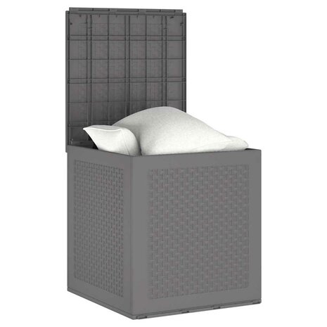 Tuinopbergbox 55x53x57 cm polypropeen lichtgrijs 2