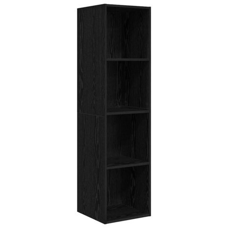 TV-kast set 3 pcs Zwart eiken 37 x 37 x 142.5 cm Bewerkt hout 5