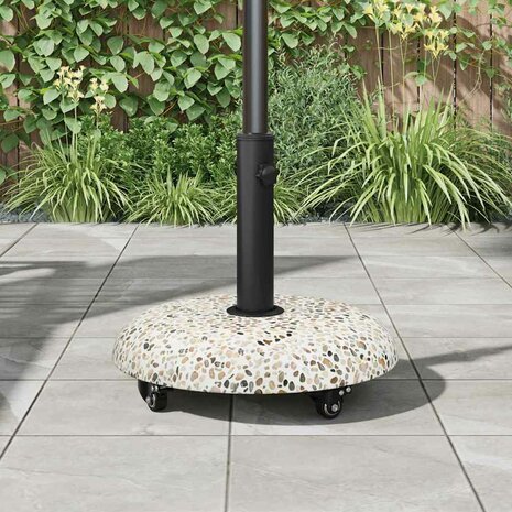 Parasolvoet met Wielen voor 37/42/52/58mm Palen Multicolor Beton 3