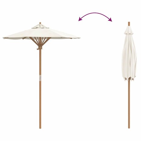 Parasol 150x210 cm bamboe crèmewit 5