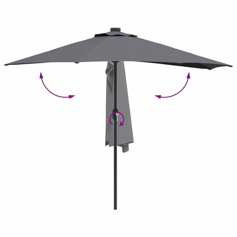 Tuinparasol Antraciet 294 x 150 x 224 cm Stof 8