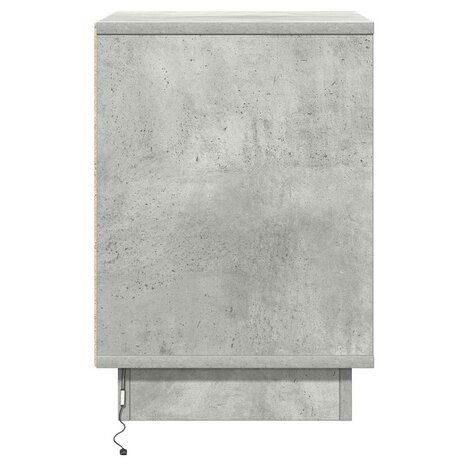 Nachtkastje met LED-verlichting - Betonnen Grijs 39x34,5x50 cm 6
