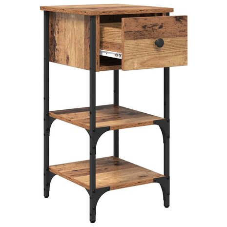 Nachtkast Oud Hout 34x36x70 cm Samengesteld Hout 4