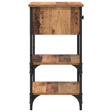 Nachtkast Oud Hout 34x36x70 cm Samengesteld Hout 6