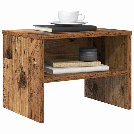 Nachtkastje Oud hout 40 x 30 x 30 cm Bewerkt hout 2