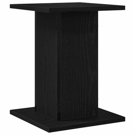 Plantenstandaards 2 st 30x30x40 cm bewerkt hout zwart eiken 4