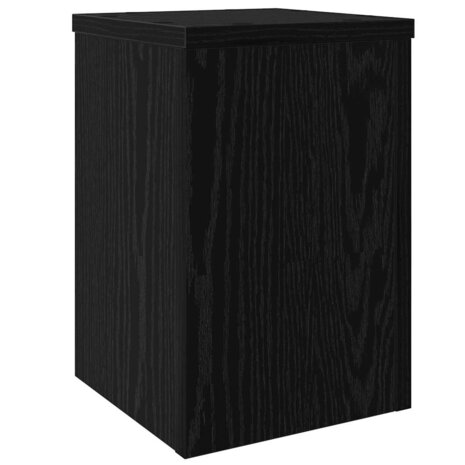 Plantenstandaards 2 stuks Zwart Eiken 20x20x30 cm Geengineerd Hout 4