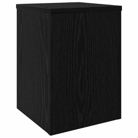 Plantenstandaards 2 stuks Zwarte Eik 25x25x35 cm Geïntegreerd Hout 4