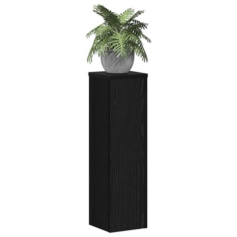 Plantenstandaarden 2 stuks Zwarte Eiken 17x17x60 cm Bewerkt Hout 2