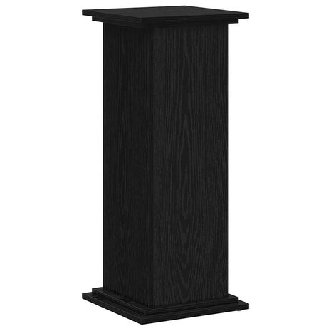 Plantenstandaard Zwart Eiken 33x33x80 cm Geengineerd Hout 4